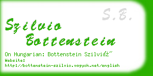 szilvio bottenstein business card